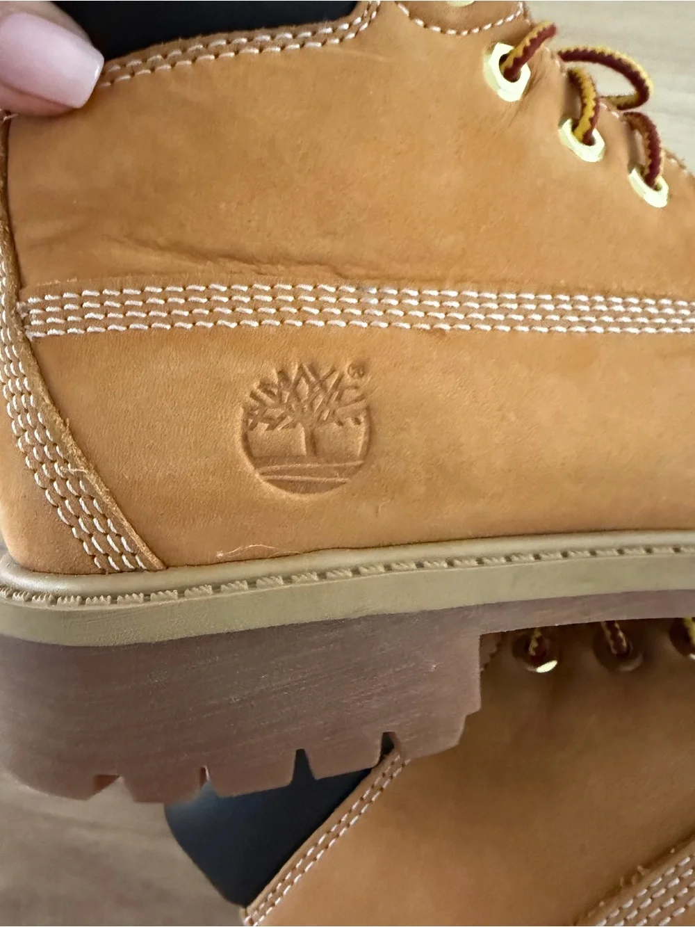Kids timberland  Boots – Durable Tan Leather Lace-Up